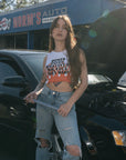 Women Doing Whatever Flame Crop Tank